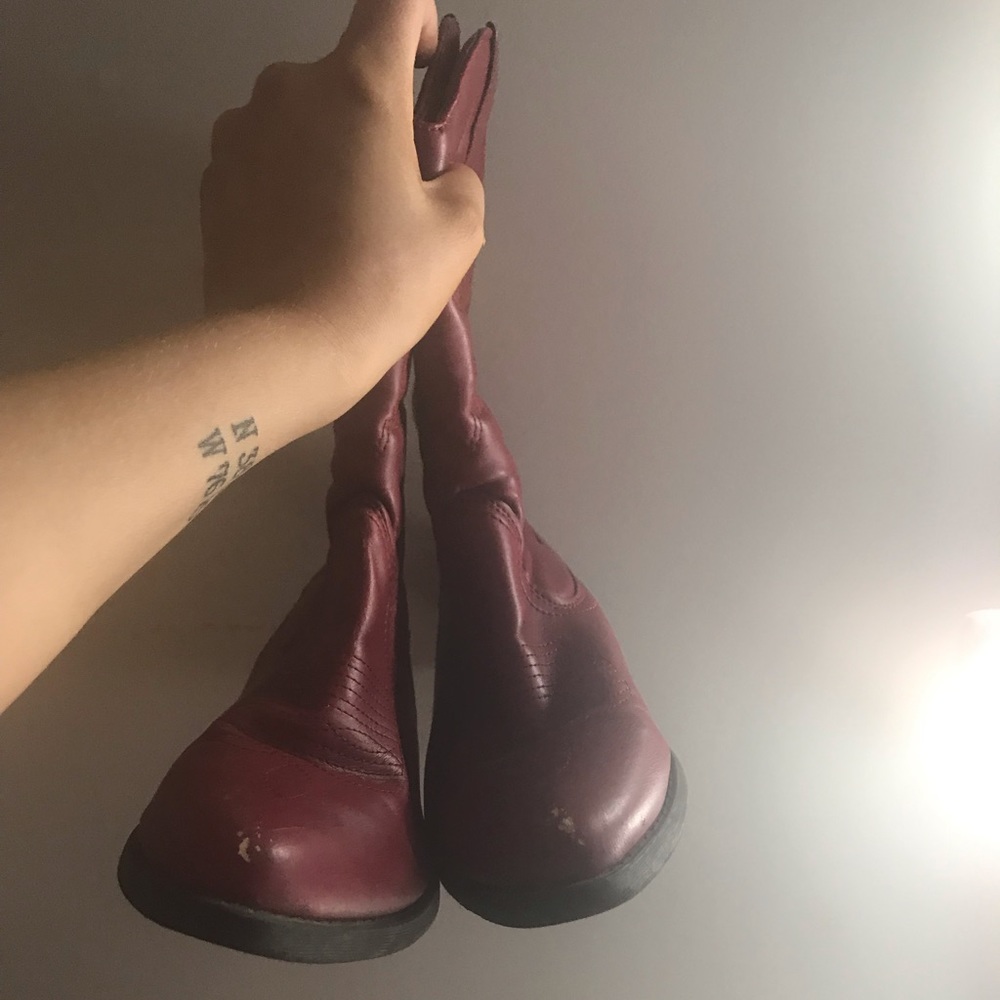 Red cowboy boots